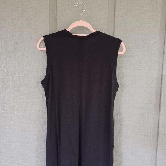 ATM Women Jersey Sleeveless Mini Dress Size S Black Sleeveless Cotton Crew Neck - Picture 7 of 14